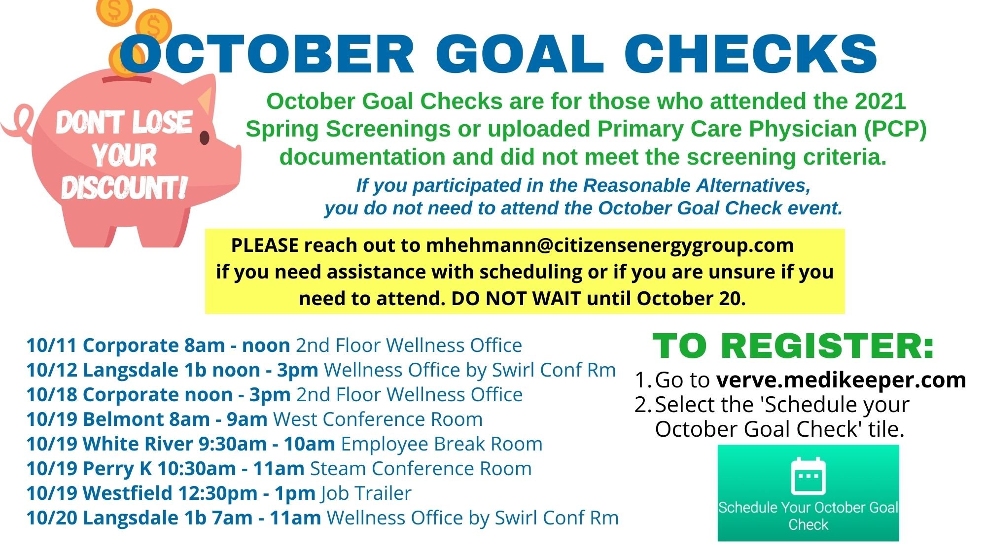 2021 October Goal Checks