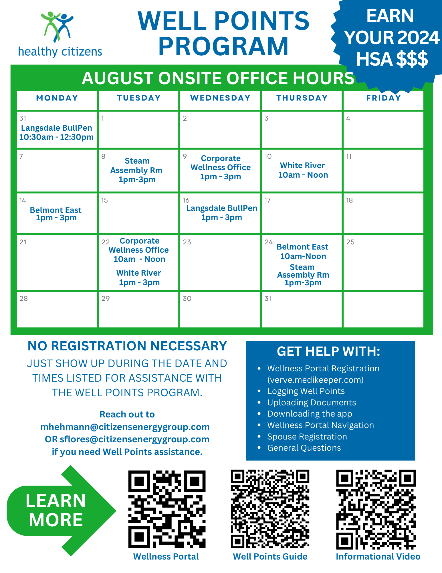 AUGUST ONSITE OFFICE HOURS