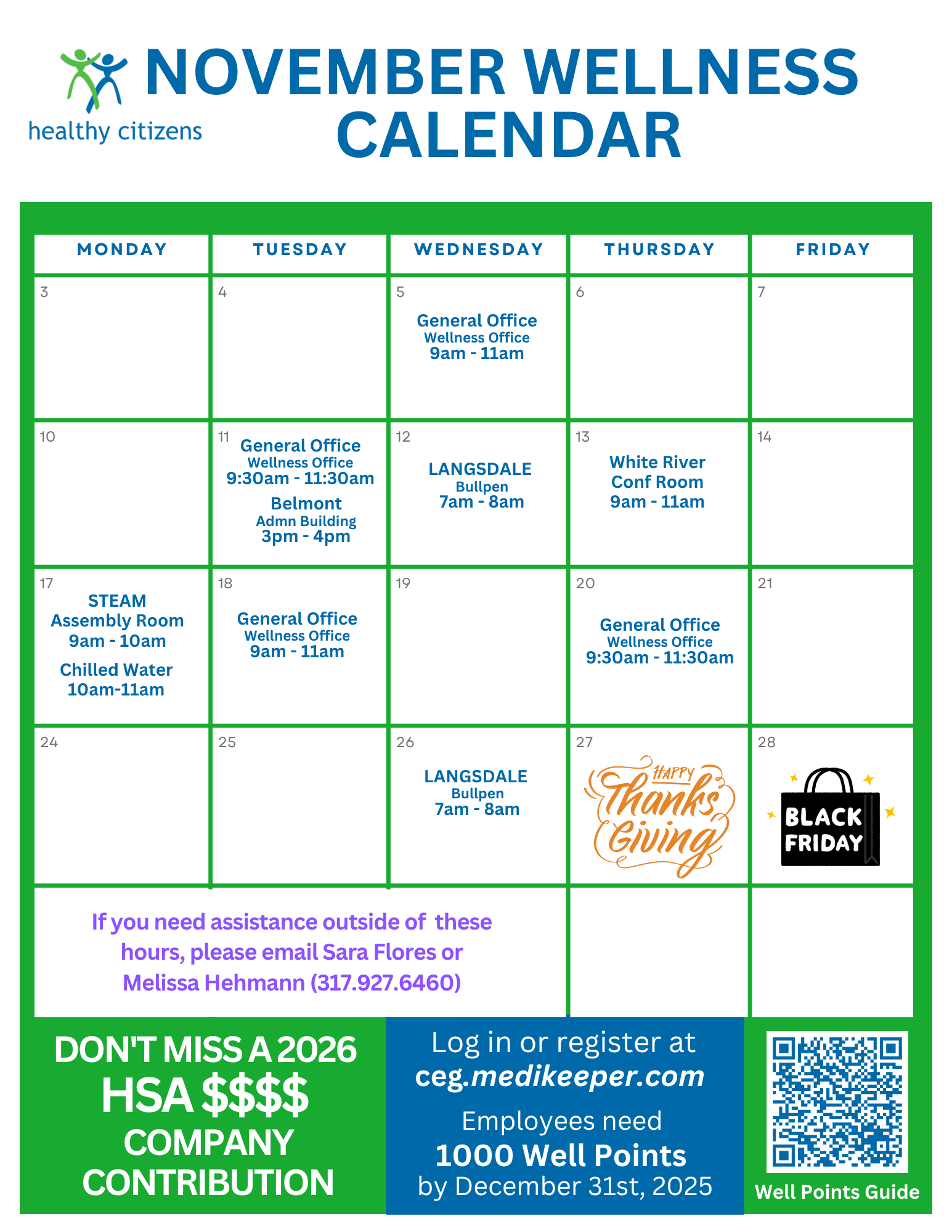 November 25 ONSITE OFFICE HOURS