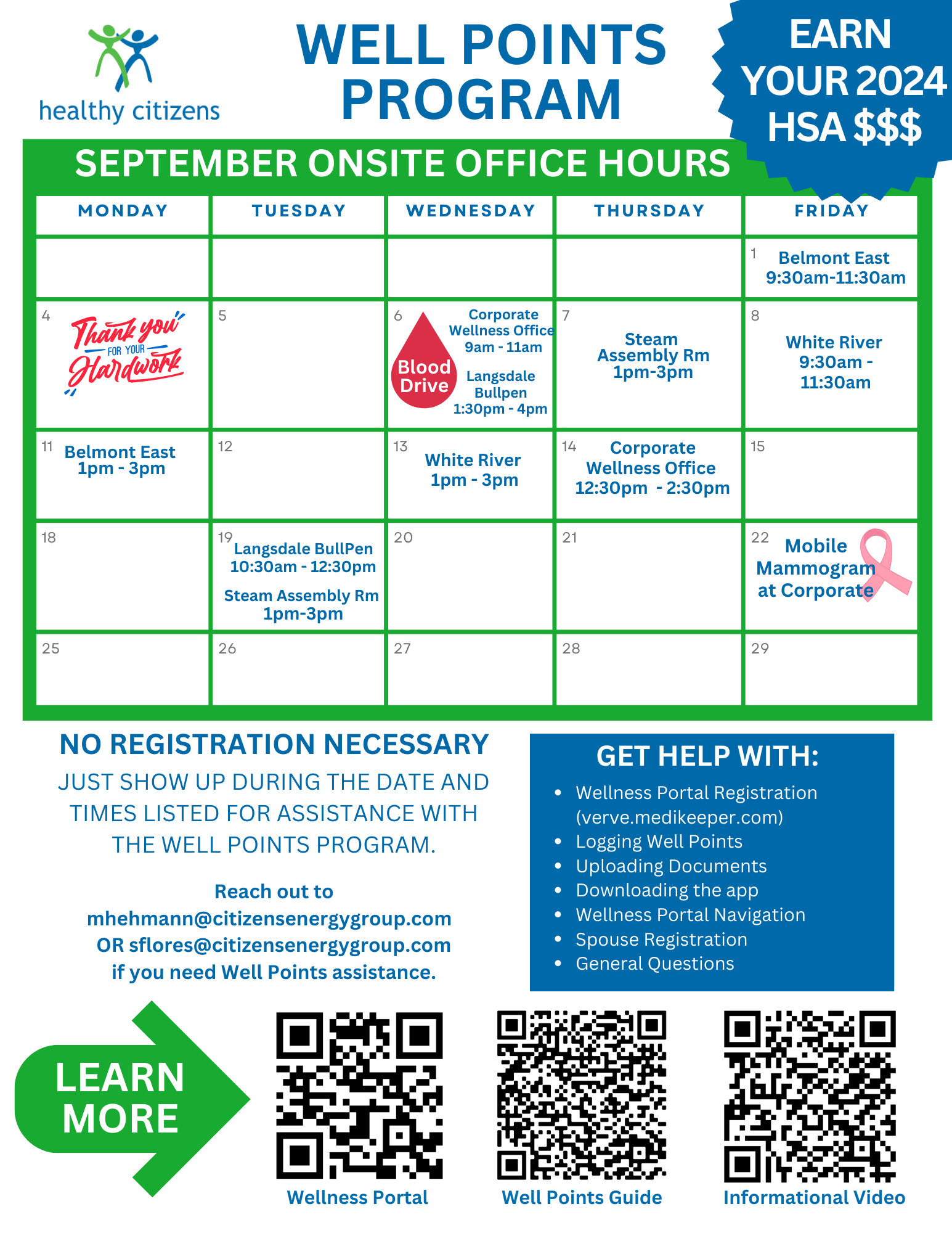 SEPTEMBER ONSITE OFFICE HOURS